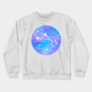 Taurus zodiac sign, Taurus constellation in galaxy sky Crewneck Sweatshirt